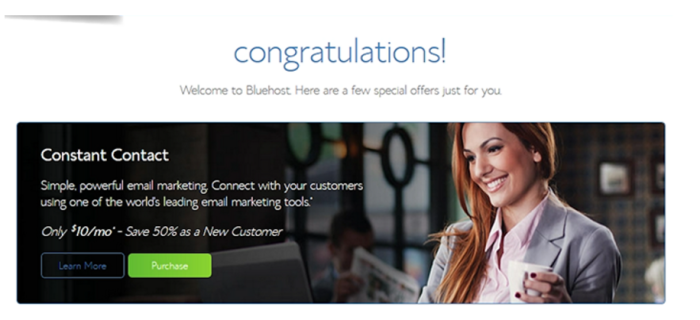 setting up an account with bluehost