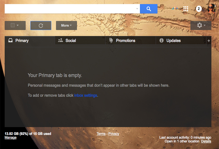 Inbox Zero. (Unfortunately, I don't see this sight as often as I'd like ...)